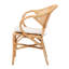 Chaise de salle à manger moderne en rotin naturel bohémien avec accoudoirs ergonomiques