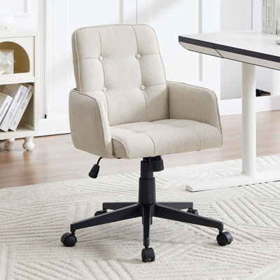 Adjustable Height Office Chair Swivel Desk Chair with Silent Casters Easy Assembly Modern Computer Chair