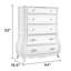 Commode 5 tiroirs Lasiya Blanc