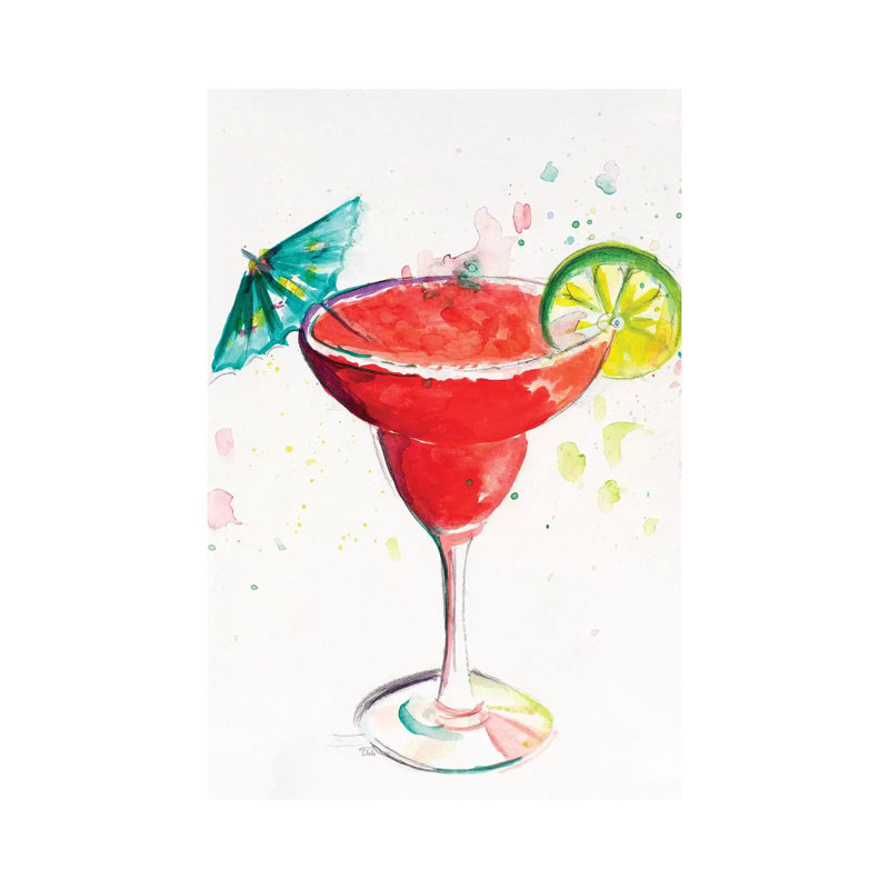 «Cocktail I» par Patricia Pinto - peinture sur toile tendue, H 60 po x l 40po x P 1,5 po