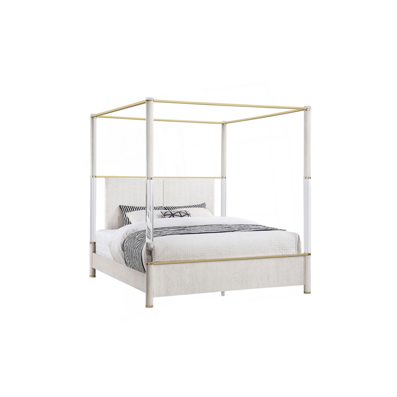 Malco Queen Oak Four Post Bed