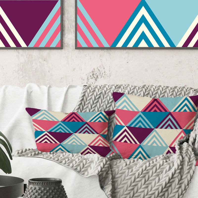 Geometric Throw Pillow, 16" x 16"
