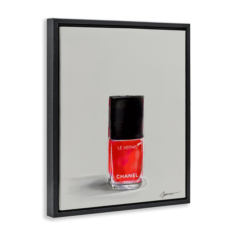 Cadre flottant Classy Rouge, par Mary Sparrow, H 31 po x l 25 po, Cadre flottant noir de jais