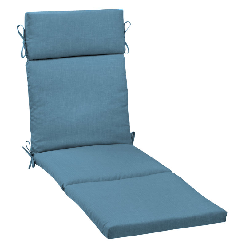 ARDEN Outdoor Chaise Lounge Cushion, 2.5" H x 21" W x 42.5" D, Light Blue