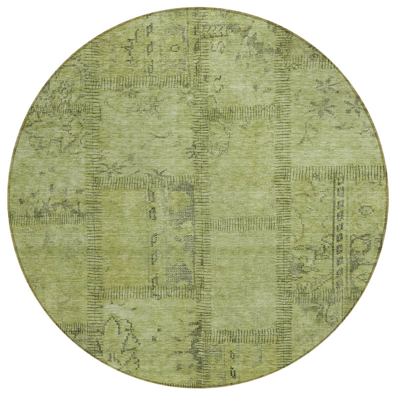 Tapis intérieur lavable rond 8 pi HomeRoots
