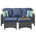 Gray Frame/Demin Blue Cushion