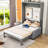 Wooden Murphy Wall Bed with Sofa-106408956-106408947