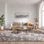Tapis gris anthracite multicolore de 7 pi 6 po x 9 pi 10 po Nourison Botanical Washables-716337585-717033551