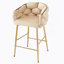 Ensemble de deux tabourets de comptoir modernes avec dossier et coussin moelleux, repose-pieds, idéal pour la cuisine, la chambre à coucher ou la salle à manger-234190857