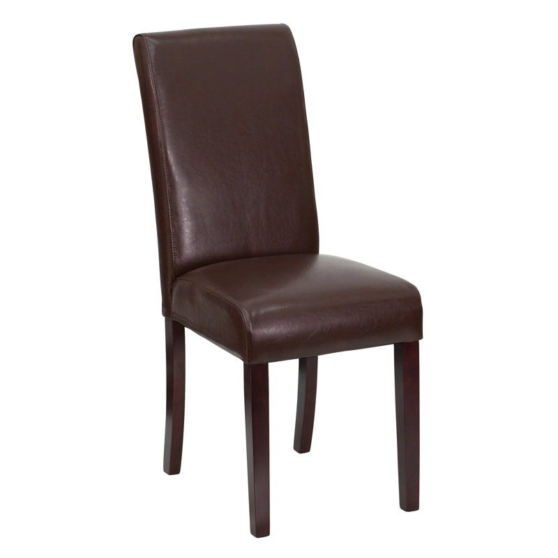 Arruda Panel Back Parsons Chair, Brown