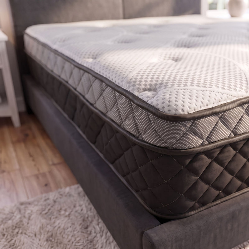 Matelas hybride mi-ferme de 12 po avec mousse à mémoire de forme et ressorts ensachés Alwyn Home Kripinski, Simple TG, 12"