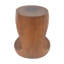 Table d'appoint MGO Hollow, texture semblable au bois, couleur brun antique