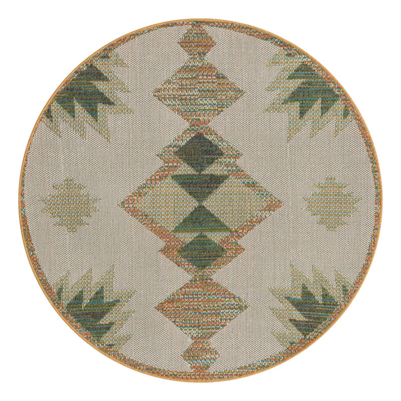 Loma Moroccan Stain-Resistant Area Rug , Round 5'3"