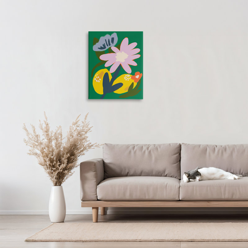 Toile Modern Lemon Party, conception par Breathe Live Explore par Oris Eddu, H 20 po x l 16 po
