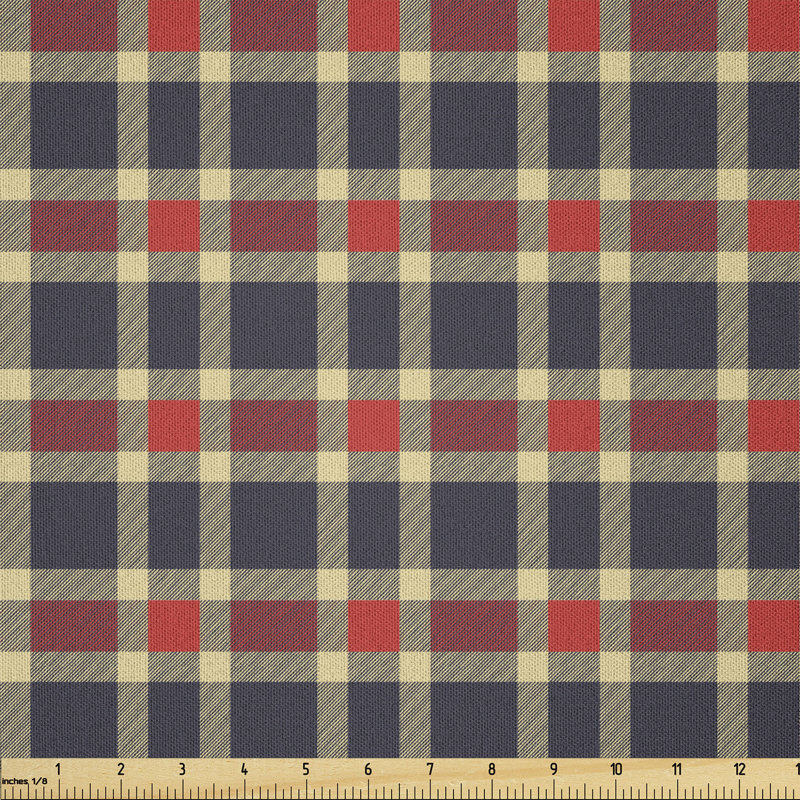 Dakhari Vintage Plaid Scottish Tartan Pattern with Retro Display Checks Lines Fabric