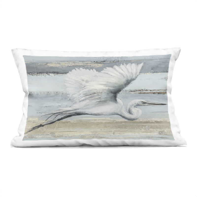 Coussin Soaring Great Egret, Aigrette 1