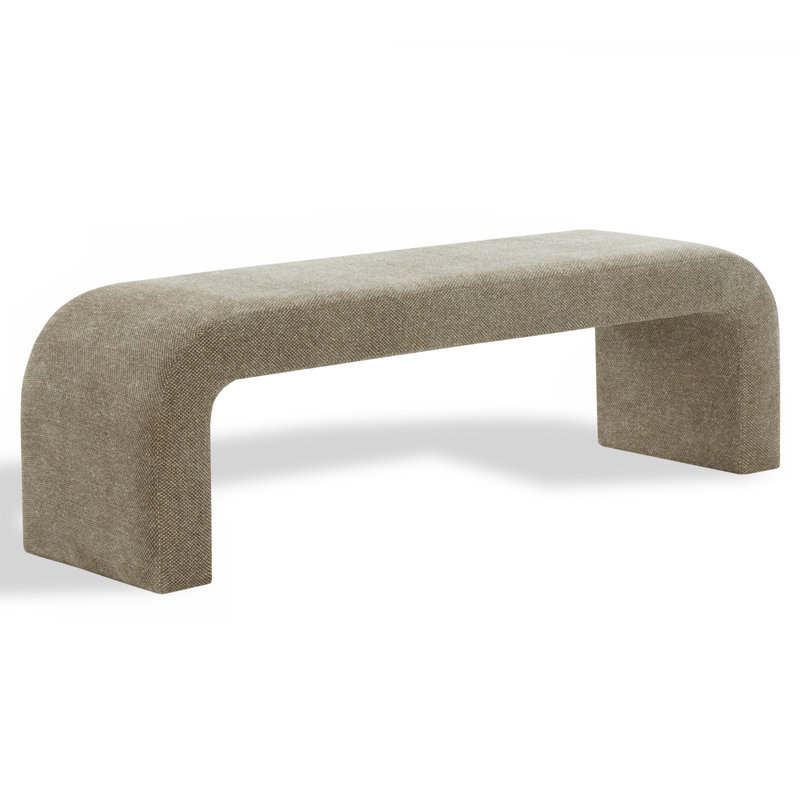 Banc rembourré 62 po Daine, Chenille brun