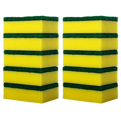 Kitchen sponge 10pc Dishwashing Sponge Dishcloth Kitchen Double-sided Cleaning Brush Pots And Pans Dishwashing Sponge Block Eraser