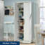 Armoire de rangement / garde-manger au fini blanc doux pour la chambre à coucher du salon