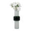 Vase en verre moderne avec une silhouette sculpturale et un design cylindrique contemporain pour une étagère élégante ou une décoration de table en verre artisanal-2105482859-2105482858