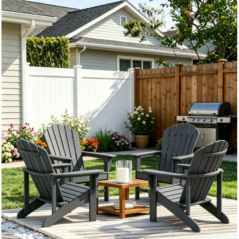 Arneson Outdoor Adirondack Chair, Slate Gray
