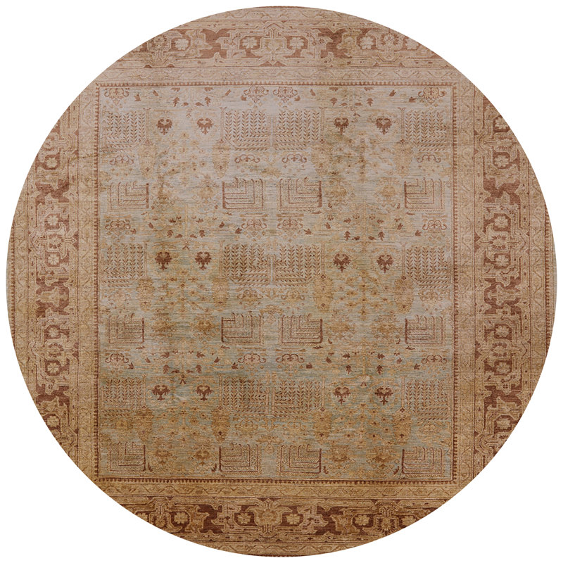 Tapis oriental brun clair, Rond 4 pi