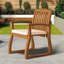 Ensemble de 2 fauteuils d'extérieur en bois d'acacia avec coussin de siège