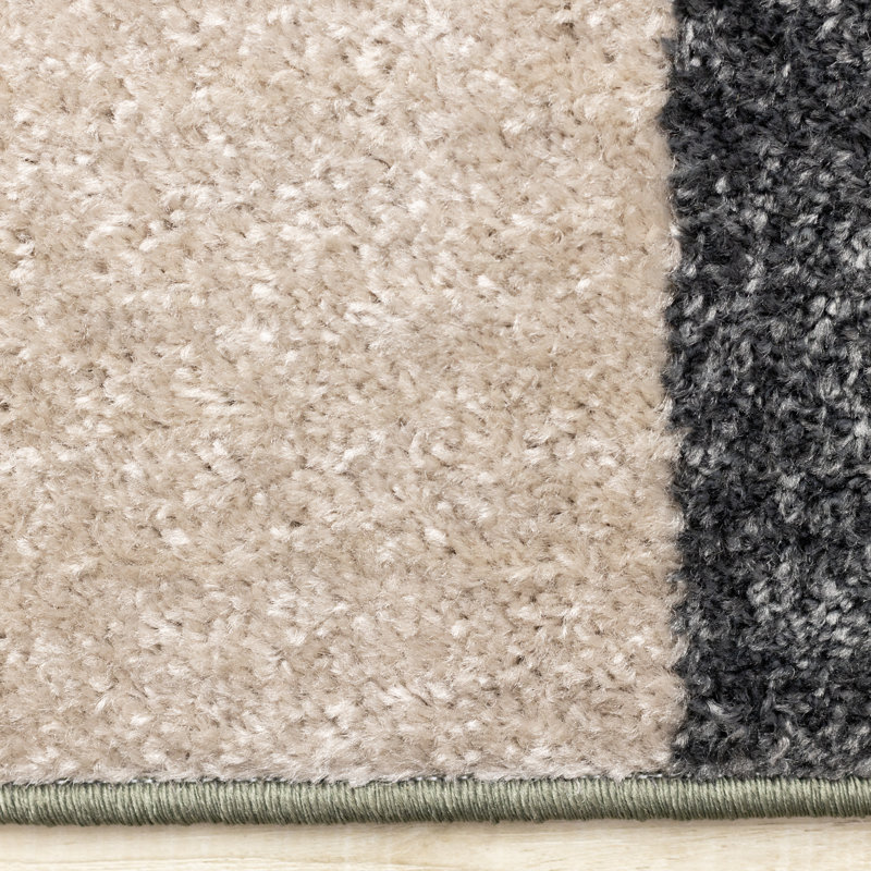 Tapis géométrique tissé à la machine Mentko, Rectangle 5 pi 3 po x 7 pi 7 po