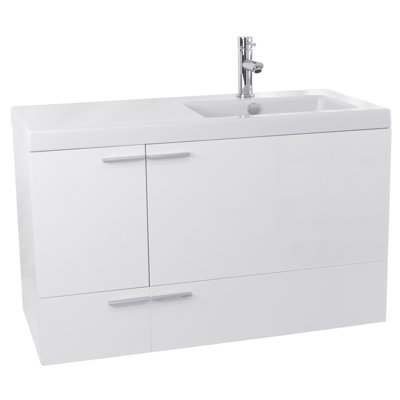 Ensemble de meuble-lavabo de salle de bain simple fixé au mur 39 po Urbain
