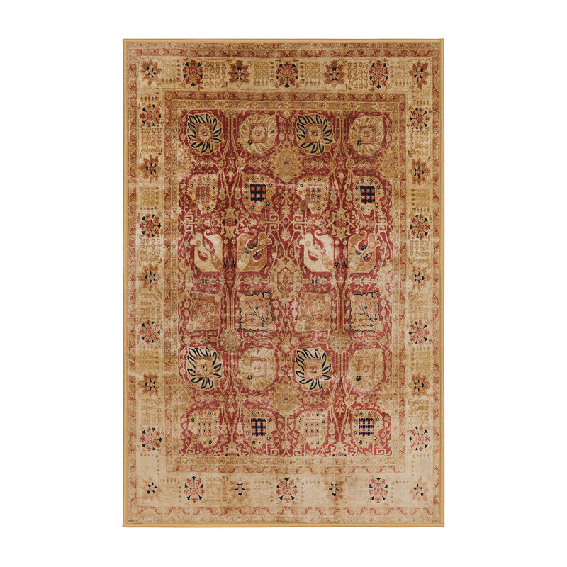Tapis oriental rouge / beige, Rectangle 5 pi x 8 pi