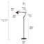 66.93cm Matte Swing Arm Floor Lamp