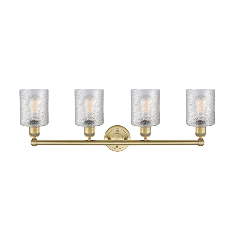 Karon 4 - Light Dimmable Vanity Light, Clear, Brushed Brass