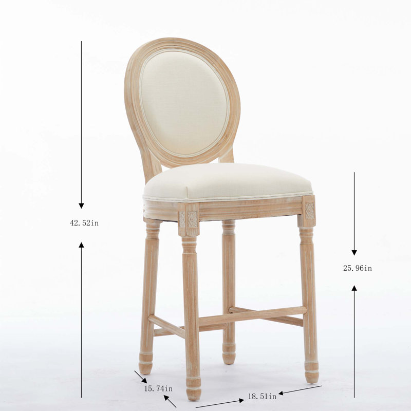 Ensemble de 2 tabourets de bar en bois massif avec tabourets de bar en bois massif