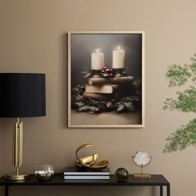 Christmas Holiday Art -Series 2-CCXVIII Framed Print - Solid Wood