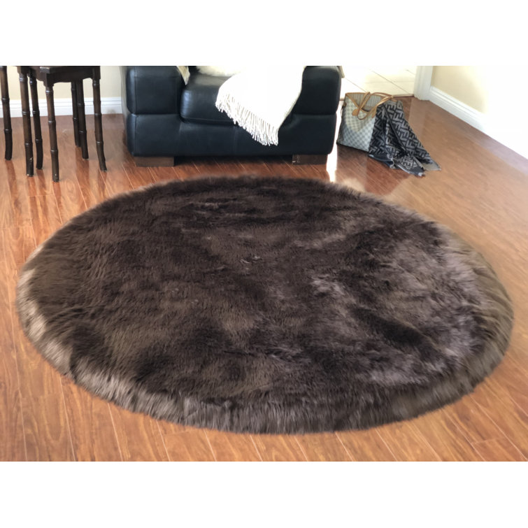 Whisenhunt Performance Faux Sheepskin Washable Indoor Rug