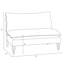 Red from Scalamandre Crafted by Cloth & Company Concord Settee in Solids-89128638