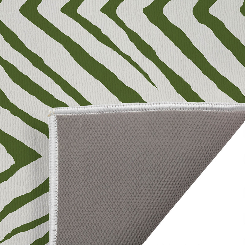 Tapis de toilette rectangulaire absorbant et antidérapant à rayures zébrées