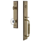 Carré Handleset with Single Cylinder Deadbolt and Provence Door Knob and Rosette