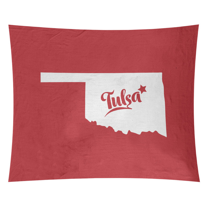 Tapisserie Tulsa Oklahoma, Rouge, H 68 po x l 80 po