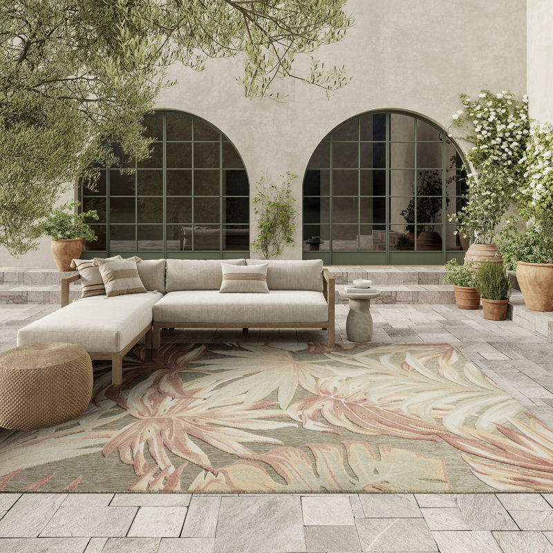 Clemencio Sage Rose Modern Rug, Rectangle 7'10" x 10'6"