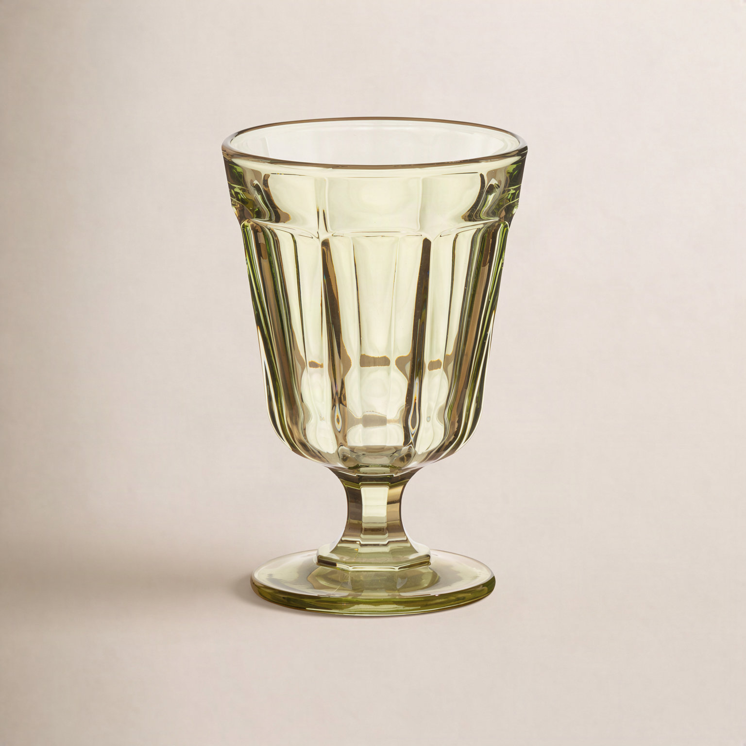 Gomos Glass Goblet, Green