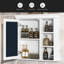 Armoire à pharmacie de salle de bain avec miroir 30 po x 28 po, armoire à miroir murale avec rangement, armoire de rangement blanche pour salle de bain
