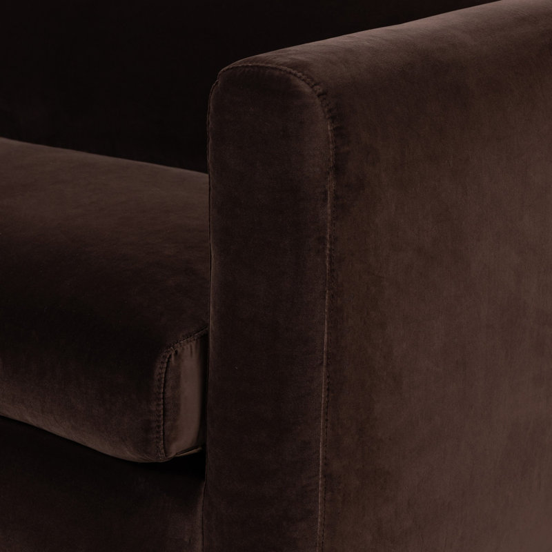 Jianna 83" Upholstered Sofa, Surrey Cocoa Velvet