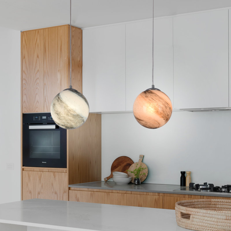 Grisham 1 - Light Sphere Pendant, Blue/Grey