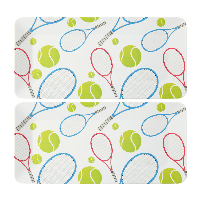 2-Piece Tennis 17" Rect. Tray
