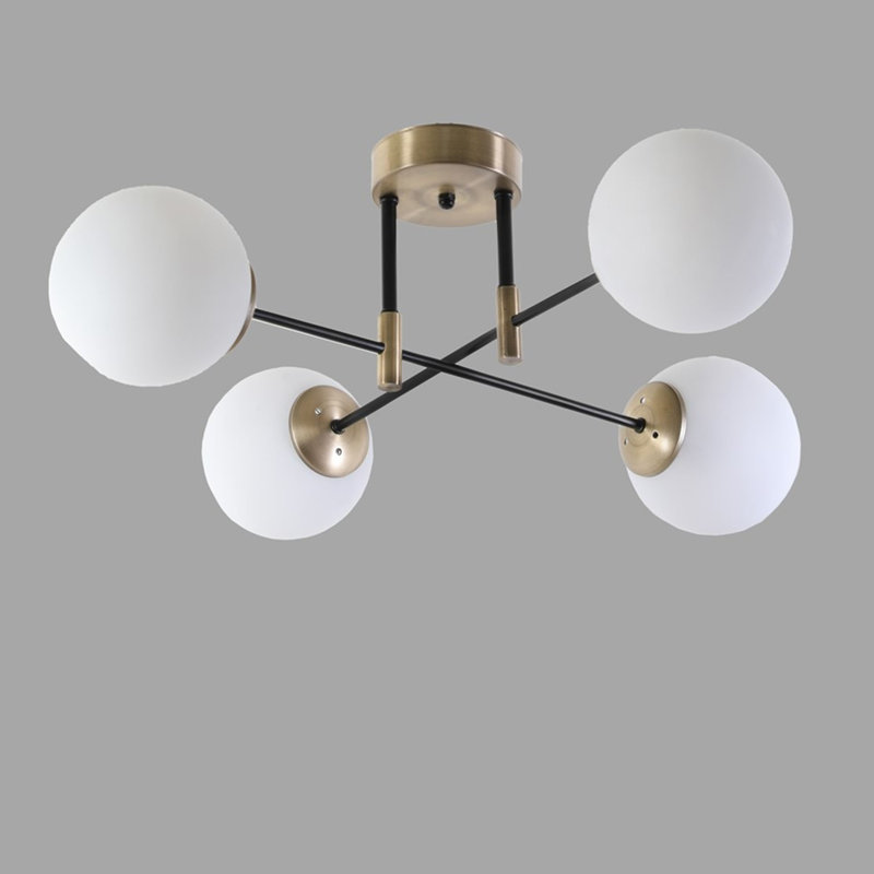 Lustre scandinave élégant, 25,6 po de diamètre x 13,8 po de hauteur | Fabrication 100% métal, peinture séchée au four et revêtement en culbutage | Douille E27, 40 W maximum | Design blanc élégant pour une décoration moderne