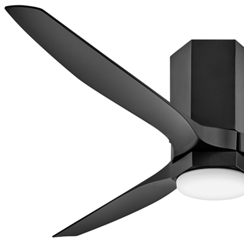 Brocken Ceiling Fan with LED Lights, 52", Matte Black