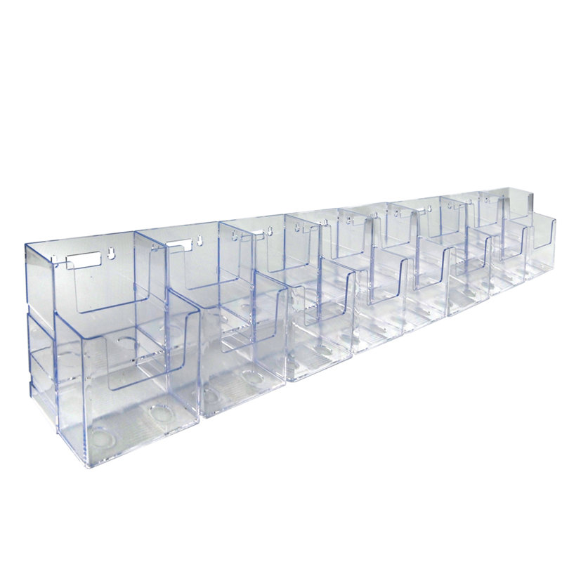 Two-Tiered Tri-Fold Brochure Counter Display (16 Pockets)