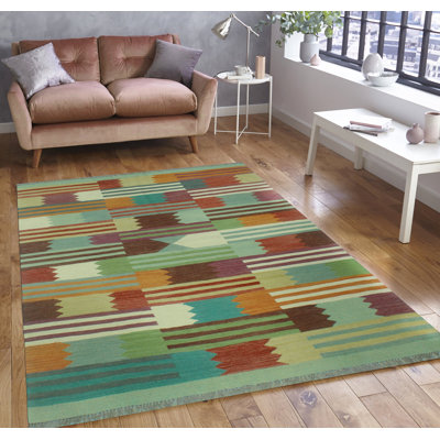 Dooitze One-of-a-Kind 5'1" X 6'7" 2022 Wool Area Rug Green