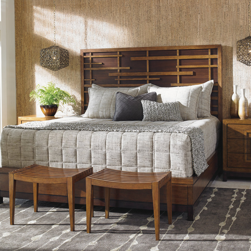 Ensemble de chambre à coucher configurable en bois massif Island Fusion